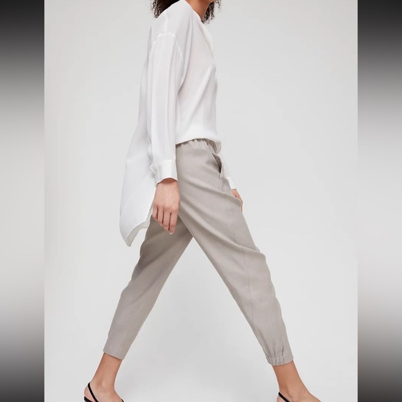 Babaton Dexter Pant in Light Grey Twill. Size S - Picture 3 of 7